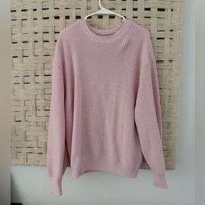 Hollister Soft Pink Knit Crewneck Sweater
